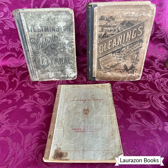 Other - Antique & Vintage Hymnal Set – Westminster Sabbath-School Hymnal, Gleanings…TLC